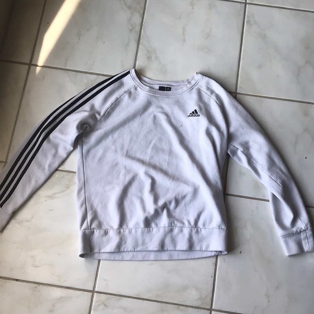 white adidas sweater
